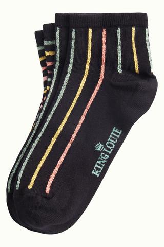 Socks Short 2 Pack Breton Black King Louie 5
