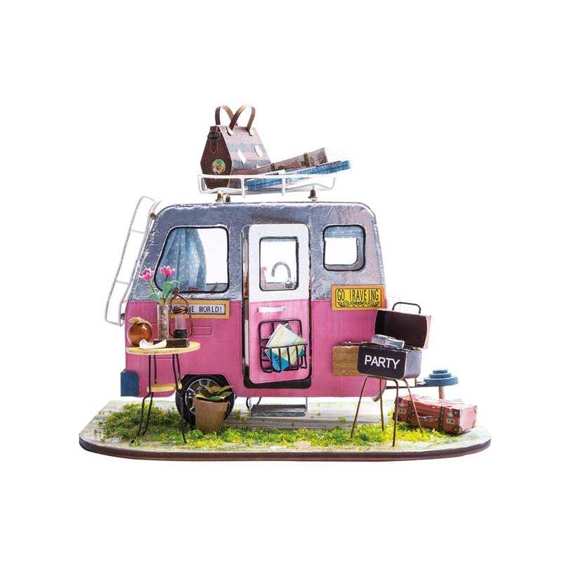 Bouwpakket Dollhouse Miniature Happy Camper