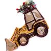 tractor gold silver withtree