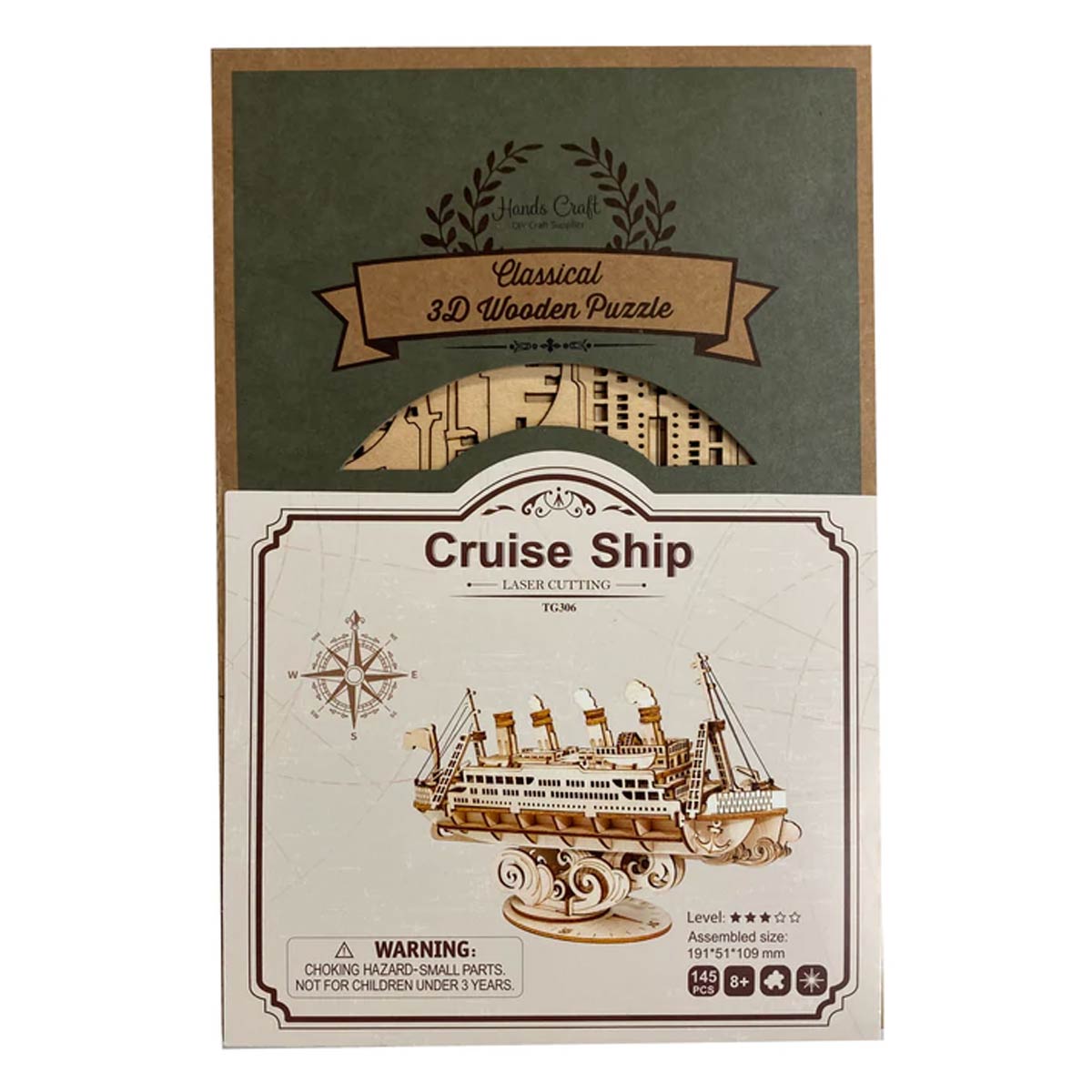 Bouwpakket 3D Houten Puzzel Cruise Ship 3