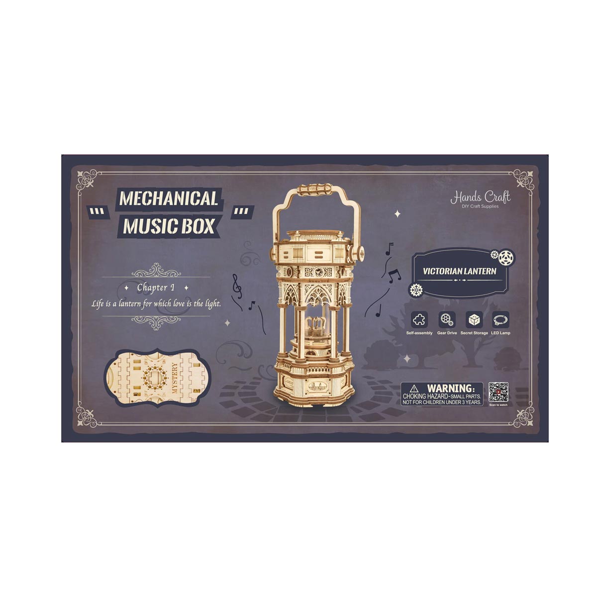 Bouwpakket Mechanical Music Box Victorian Lantern 4