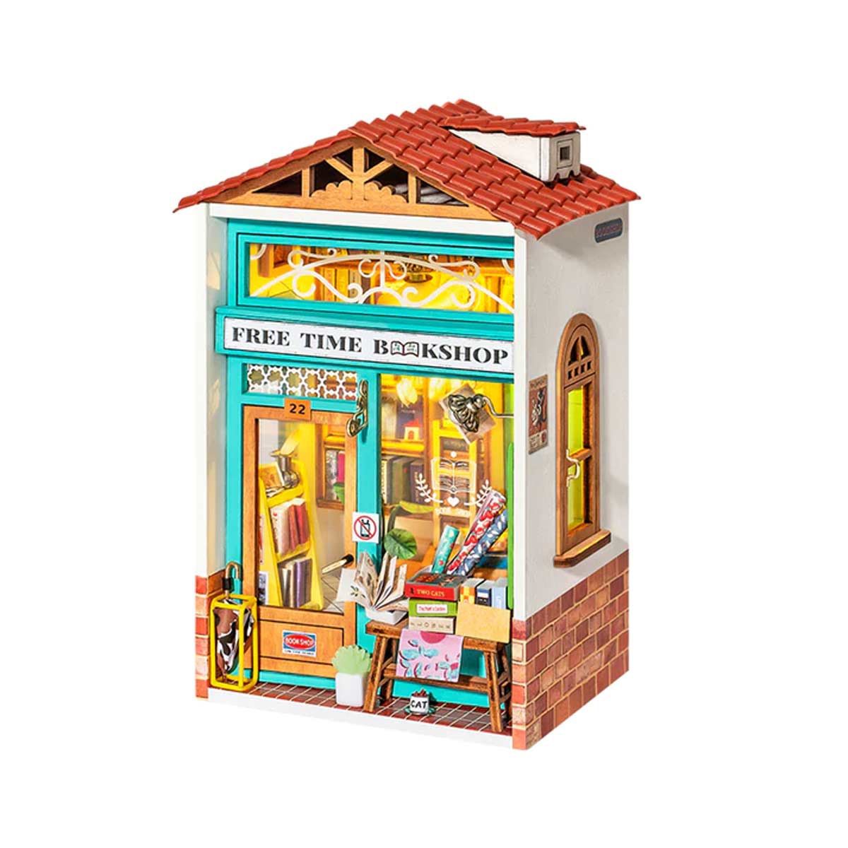 Bouwpakket Miniature House Kit Free Time Bookshop