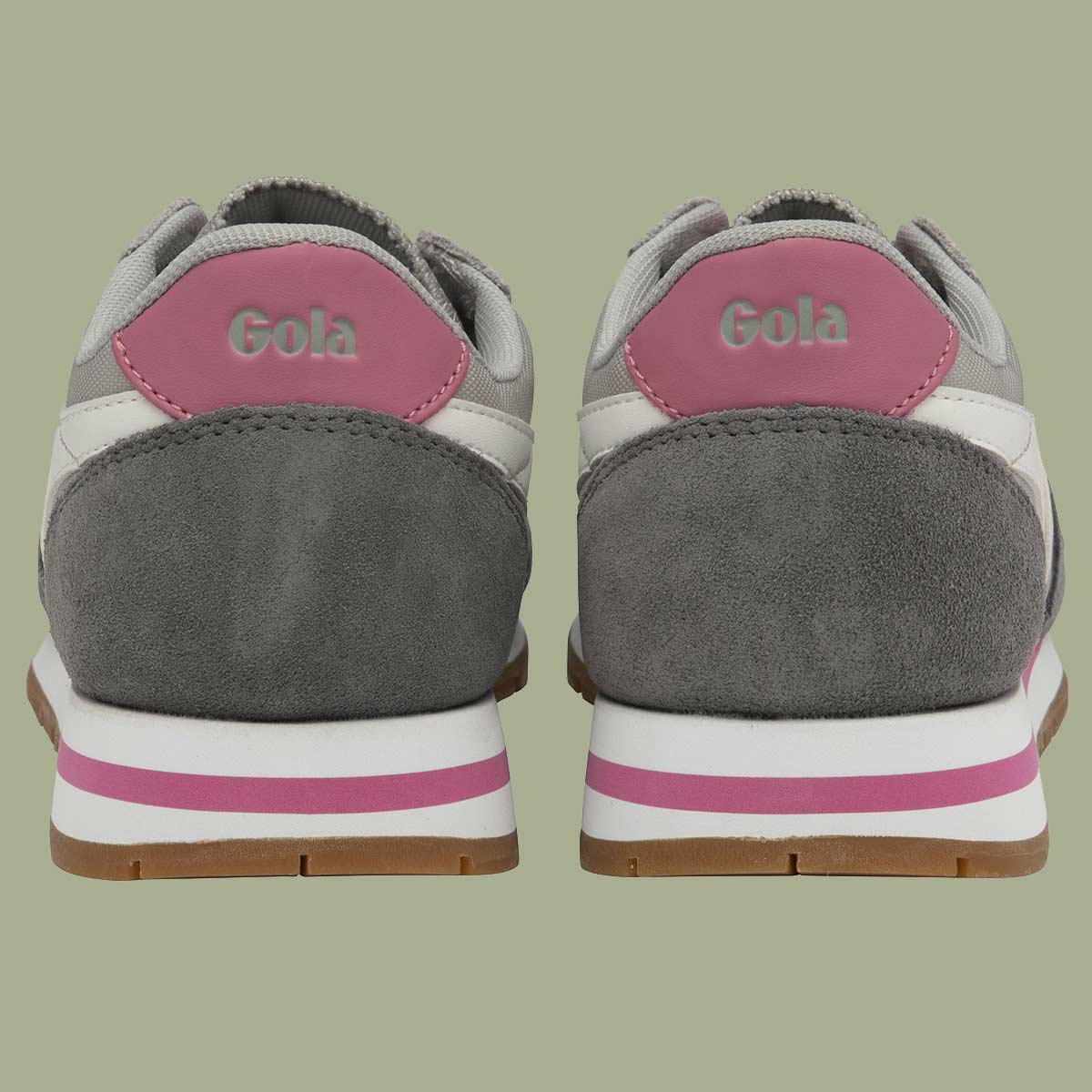 Sneaker Daytona Light Grey White Fluro Pink GOLA 3
