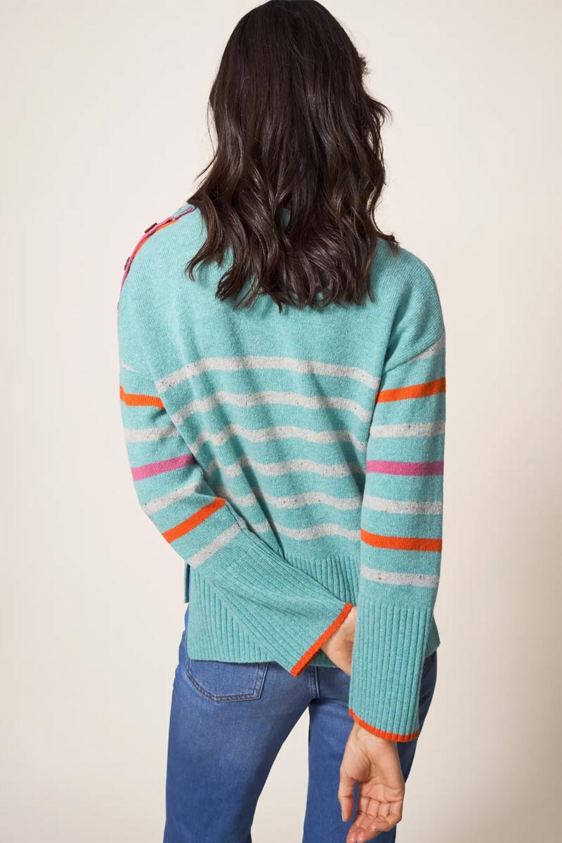 Sweater Heart And Stripe White Stuff 1