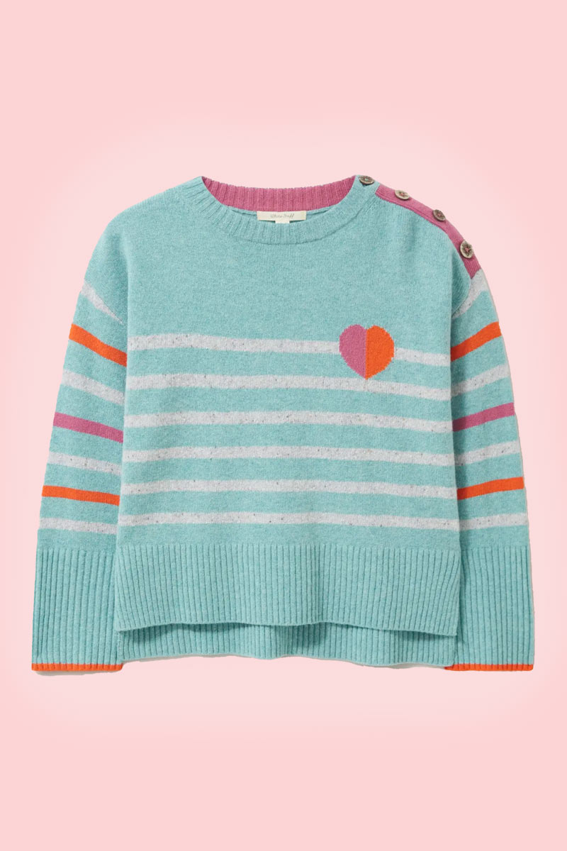 Sweater Heart And Stripe White Stuff 6