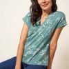 Nelly Notch Neck Tee Teal White Stuff 3