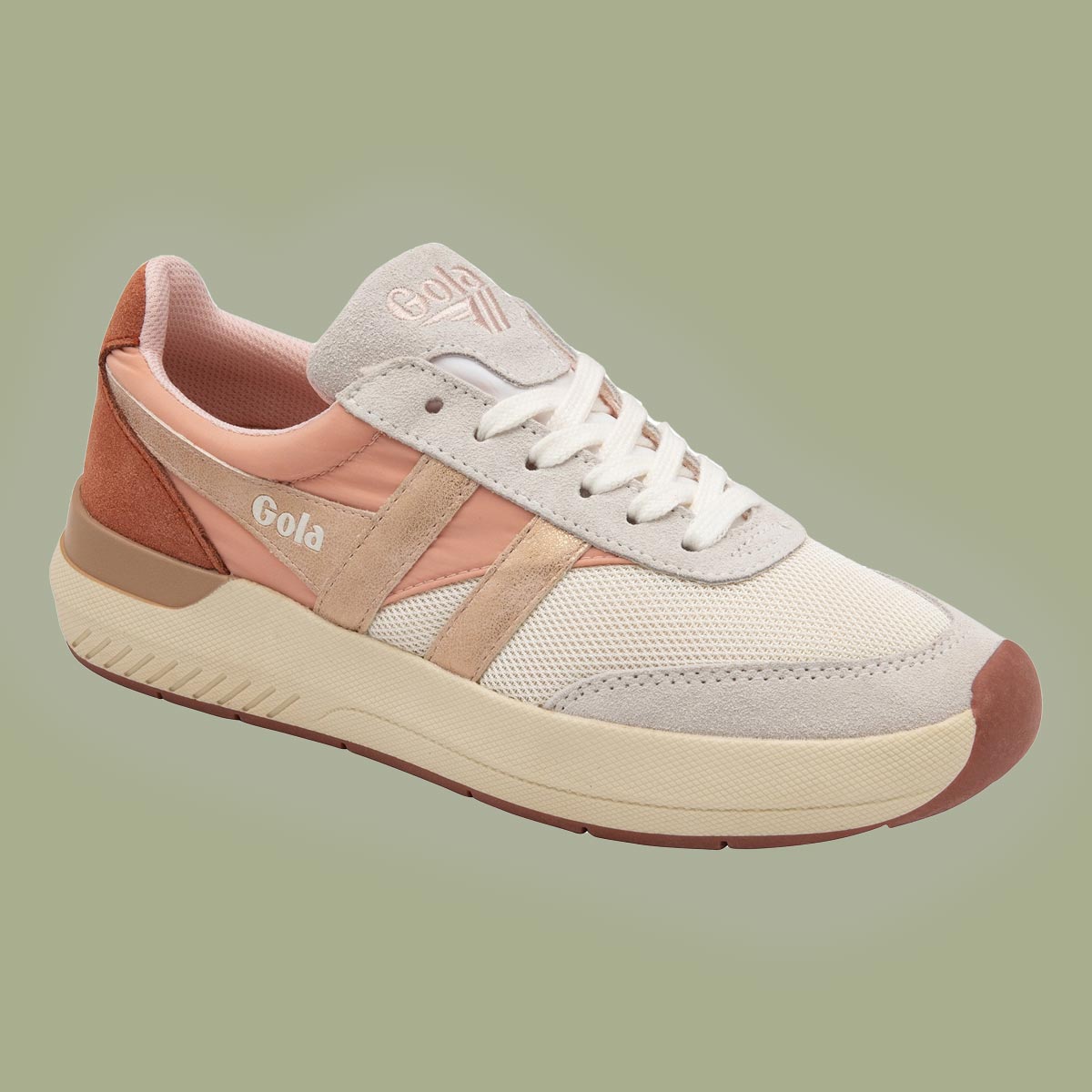 Sneaker Raven Mirror Off Wht Pearl Pink Rose Gold GOLA 1