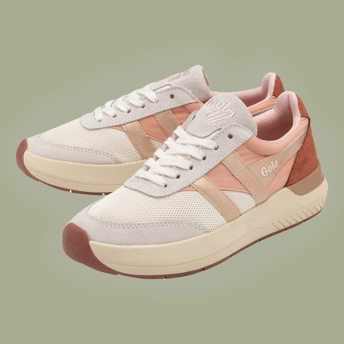 Sneaker Raven Mirror Off Wht Pearl Pink Rose Gold GOLA 2