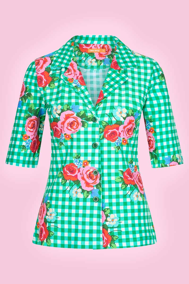 Blouse Cottage Rose Green Tante Betsy