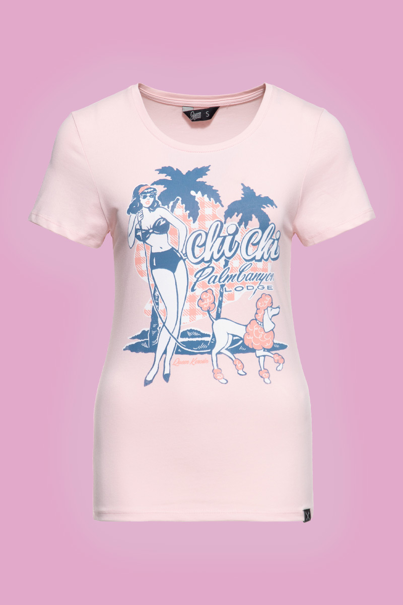 T shirt Chi Chi Beach Poodle Pink Queen Kerosin