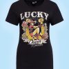 T shirt Lucky Black Queen Kerosin