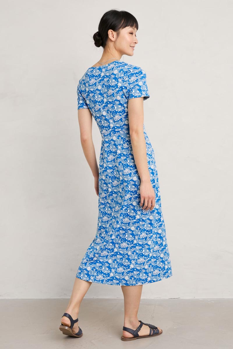 Seed Packet Dress Seabed Collage Sea Blue - Seasalt • 38 Dresses