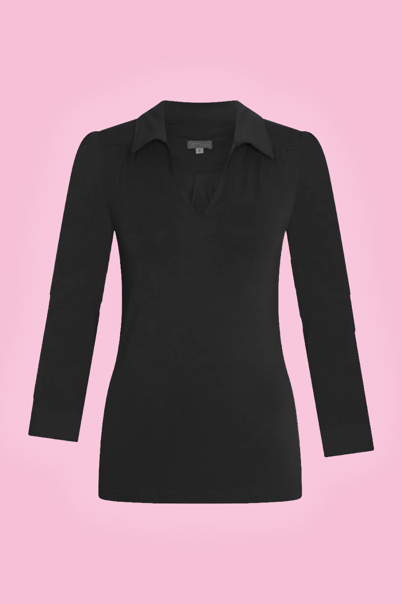 Shirt Nellie Solid Black Tante Betsy