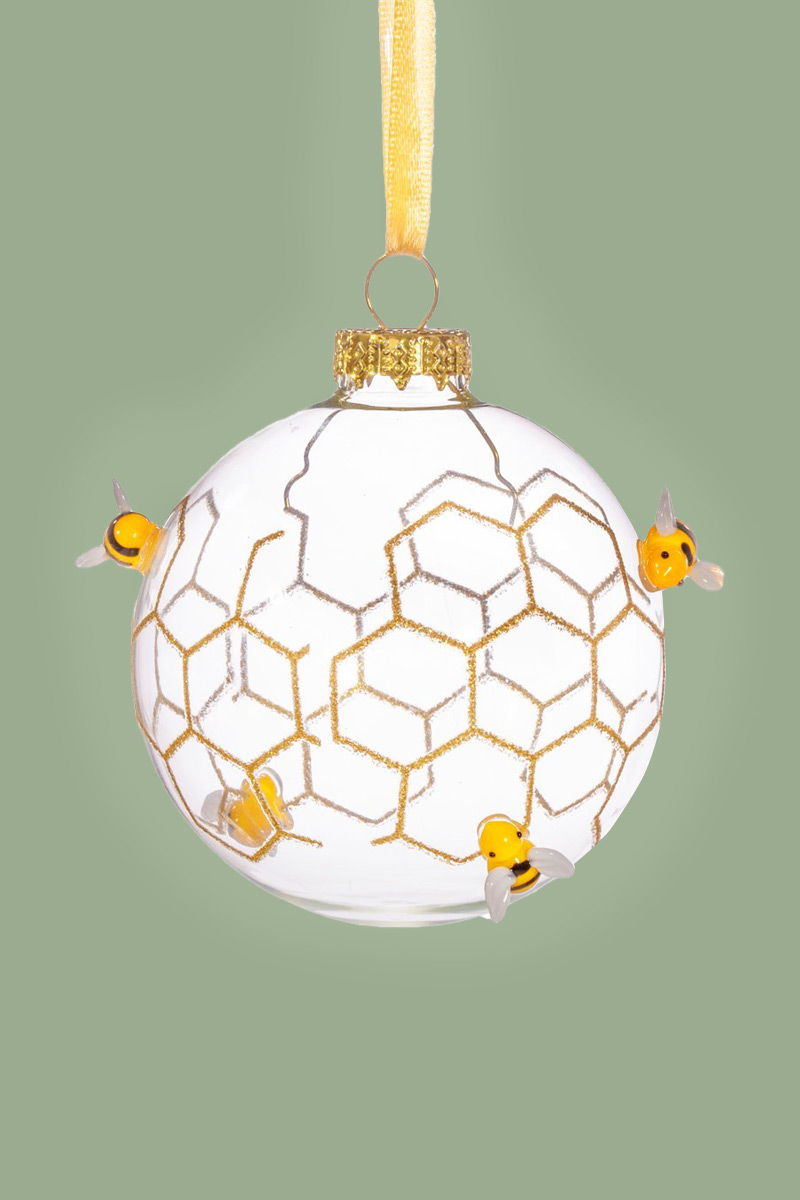Luxe Kerstbal Bees Honeycomb