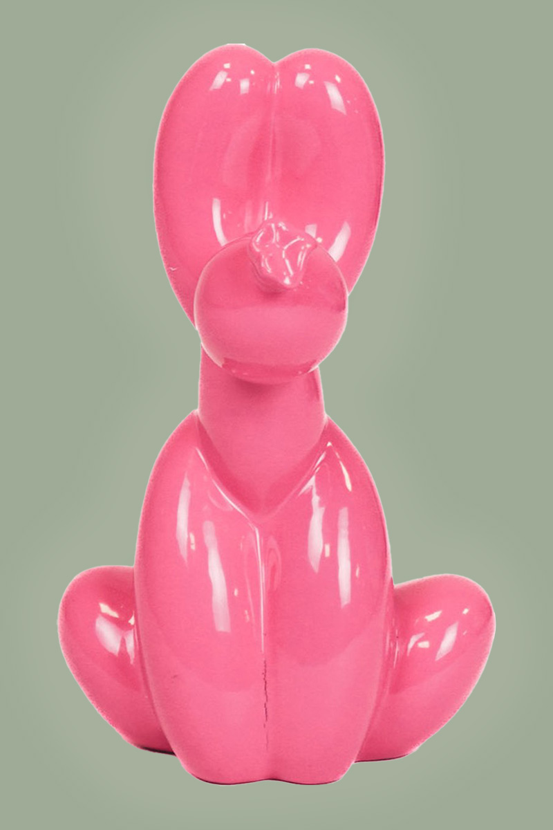 Pooping Ballon Dog Neon Pink 1