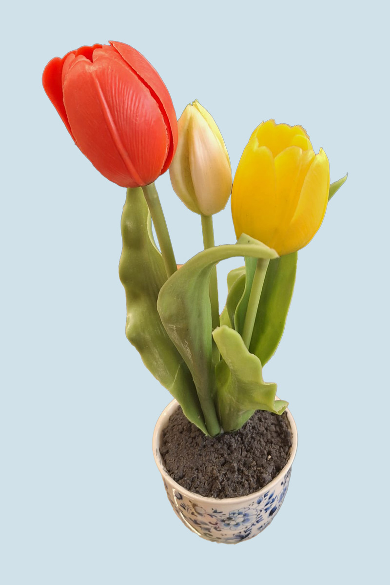 Bloempotje met Tulpen - Afbeelding 3