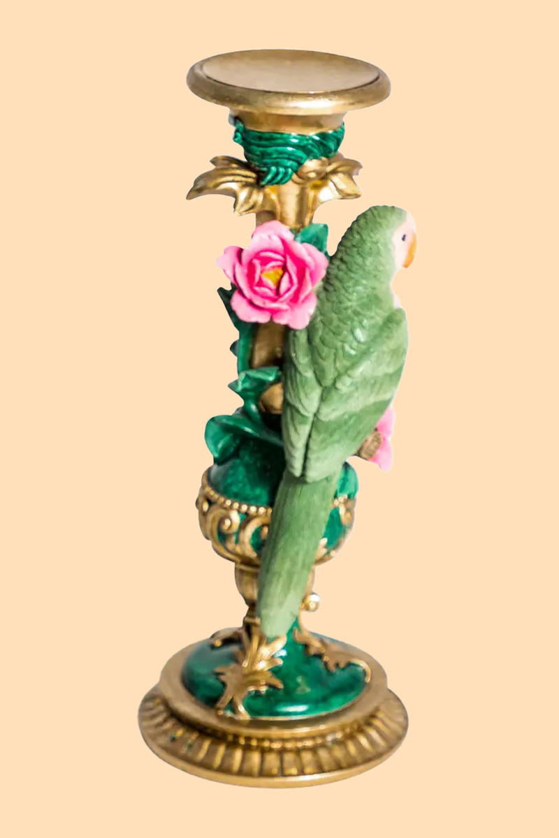 Alternative view of Papegaai met Bloemen - Kandelaar Parrot