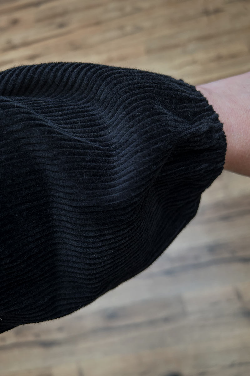 Tunic Dress Chunky Cord Black - Nomads - Afbeelding 3