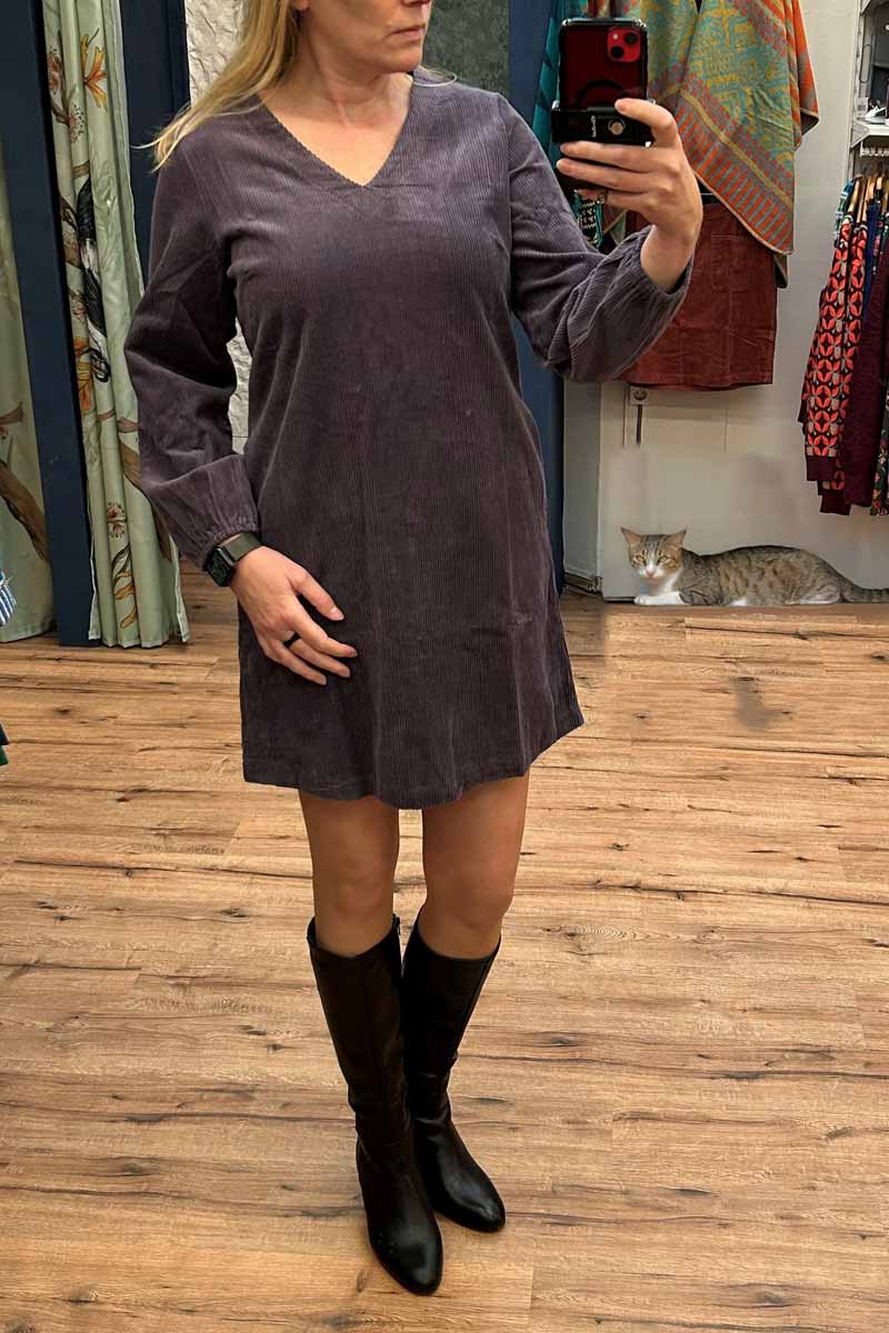 Tunic Dress Chunky Cord Purple - Nomads - Afbeelding 3
